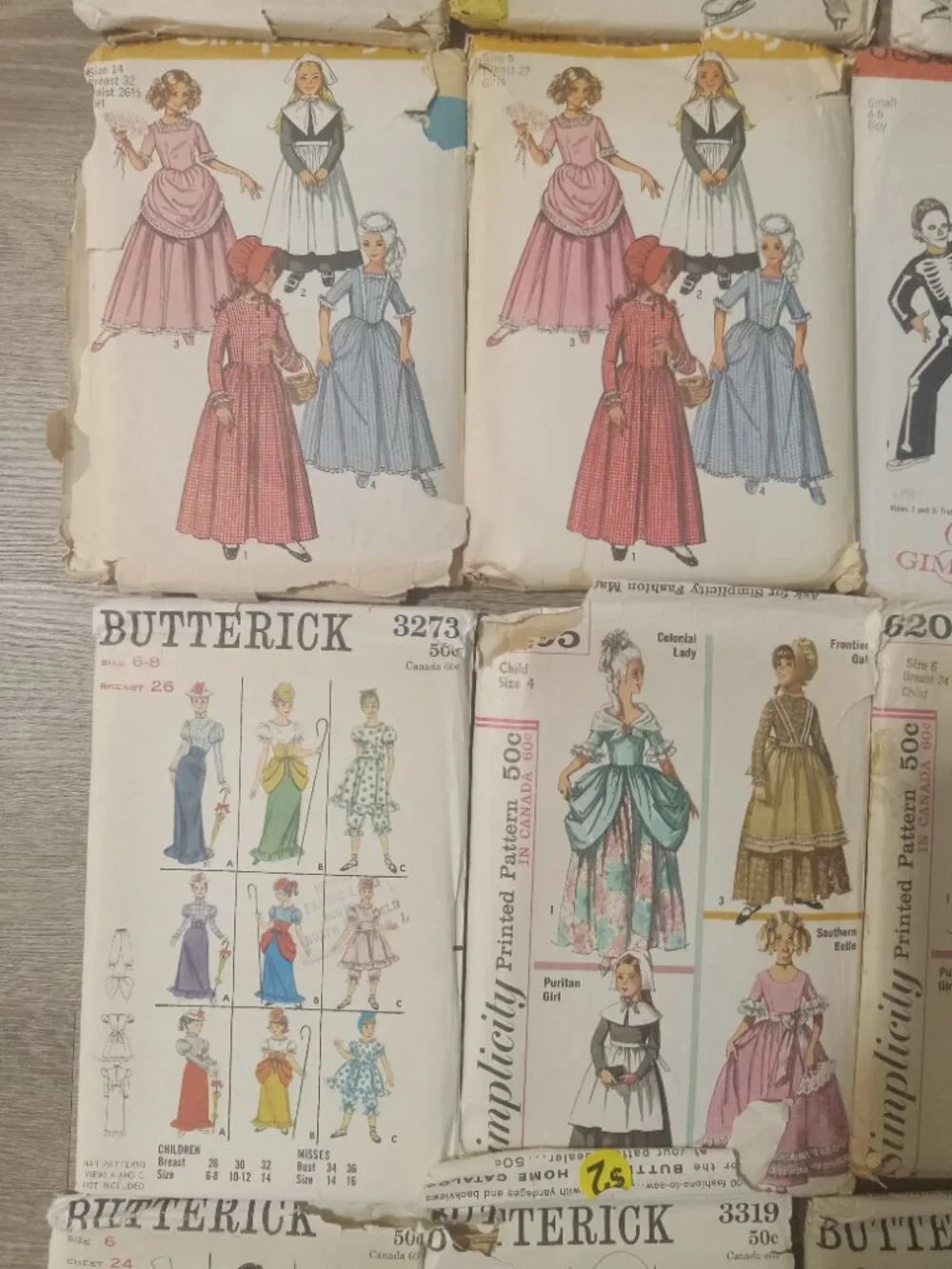 Lof of 20 Vintage Simplicity Butterick Mccalls Sewing Patterns 1960 60s 1970 70s